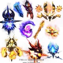 20件法寶/法器/神器 PNG動作序列幀 游戲素材