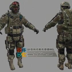 次世代黑人戰(zhàn)士特種兵模型