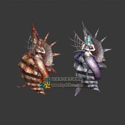 人魚怪 Max模型