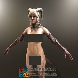 次世代羊角羊蹄女模型