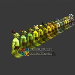 各種色號 的哥布林 地精模型 裸模