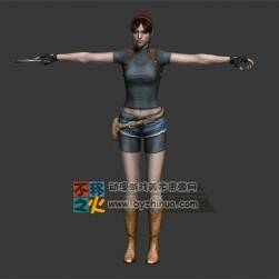 末世 生化 女槍手T-pose模型