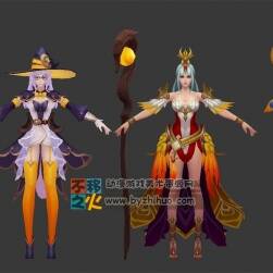 王者榮耀 王昭君[鳳凰于飛][幻想奇妙夜] 2款皮膚模型