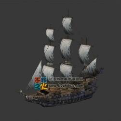 骷髏海盜船模型