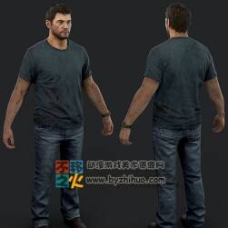 次世代中年老外市民路人模型