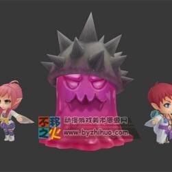 韓國Q版角色系列 紅發(fā)男女 盔甲妖怪模型