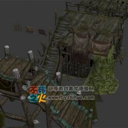山中的廢棄小村子 Max模型