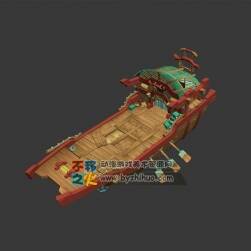 卡通木船模型