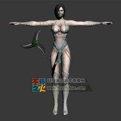 黑短發(fā) 性感 美女 刺客 模型