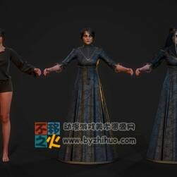 次世代歐洲暗黑風(fēng)格女人模型