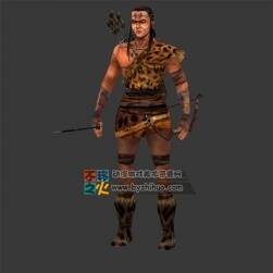 原始部落 獵人 弓箭手模型