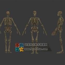 次世代一副腐朽的骨架模型