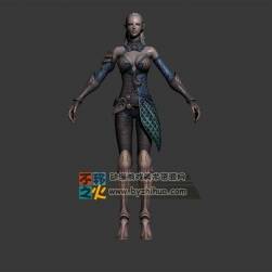 美女 金發(fā) 精靈 鎧甲 戰(zhàn)士模型