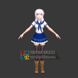 白發(fā) 美少女 水手服 模型
