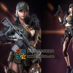 性感 美女 士兵 槍  戰(zhàn)士 模型