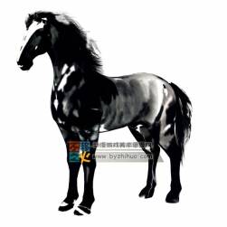 水墨馬匹 Max模型