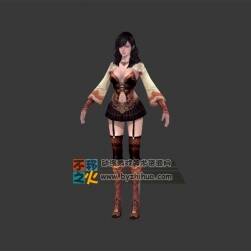 長發(fā) 性感 美女 網襪 模型