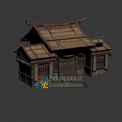 鄉(xiāng)村茅草屋模型