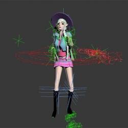 蹦迪 夜店 跳舞 少女  模型