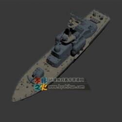 次世代受損的軍艦模型