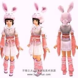 游戲角色素材 中式古風(fēng)角色三視圖集  550P