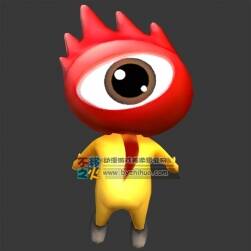 卡通 獨眼 新浪 吉祥物 模型