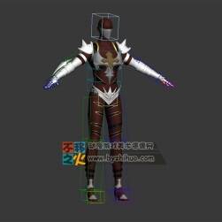 女性刺客 鎧甲 Max模型 四邊面