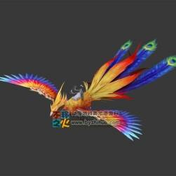 七彩鳳凰 Max模型 四邊面