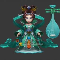 可愛 美女 仙女 琵琶 法師模型