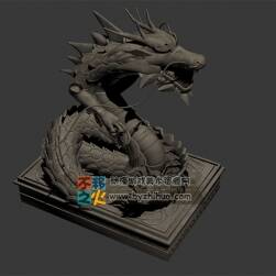 盤龍雕像模型
