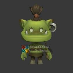 可愛 惡魔 綠矮人 模型