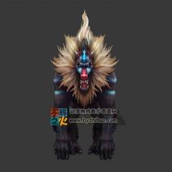 山魈 廬山山魈 兩種貼圖 Max模型