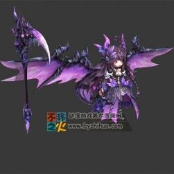 卡通 可愛 鐮刀 魔女 模型