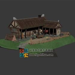 古代鄉(xiāng)村小院 模型