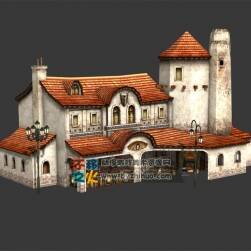 歐洲風格武器商鋪模型