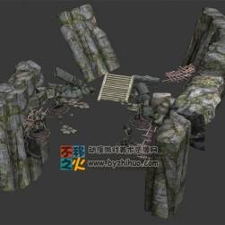 廢墟副本門口模型