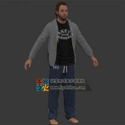 次世代休閑裝老外模型