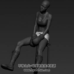 逼真寫實(shí)的女拳擊手 ZBrush模型