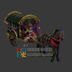 美女 馬車(chē) 古裝 商人 模型