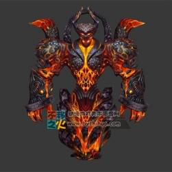 妖怪 火焰 熔巖怪物模型