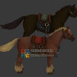 兩匹馬坐騎 Max模型