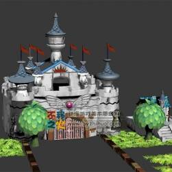 卡通歐式城堡模型