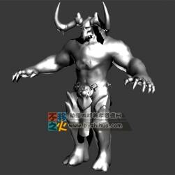 面具 牛頭 巨人 肌肉 模型