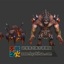 妖怪 怪物 石頭怪模型