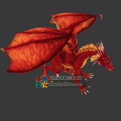 成年雙翼火龍 Max模型