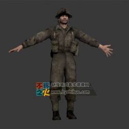 次時(shí)代 士兵 戰(zhàn)士T-pose模型