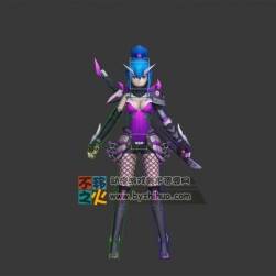 藍發(fā) 少女 忍者 模型