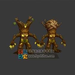 卡通 惡魔 樹妖 模型