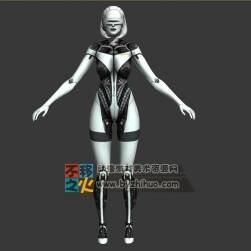 次世代白色女機(jī)器人模型