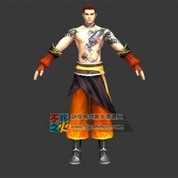 古裝 文身 猛男模型